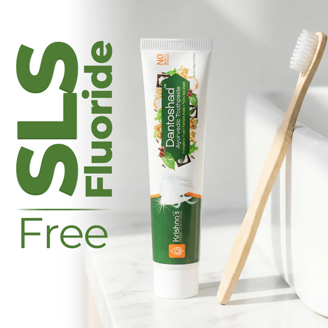 SLS Free Dantoshad Ayurvedic Toothpaste - Image 7