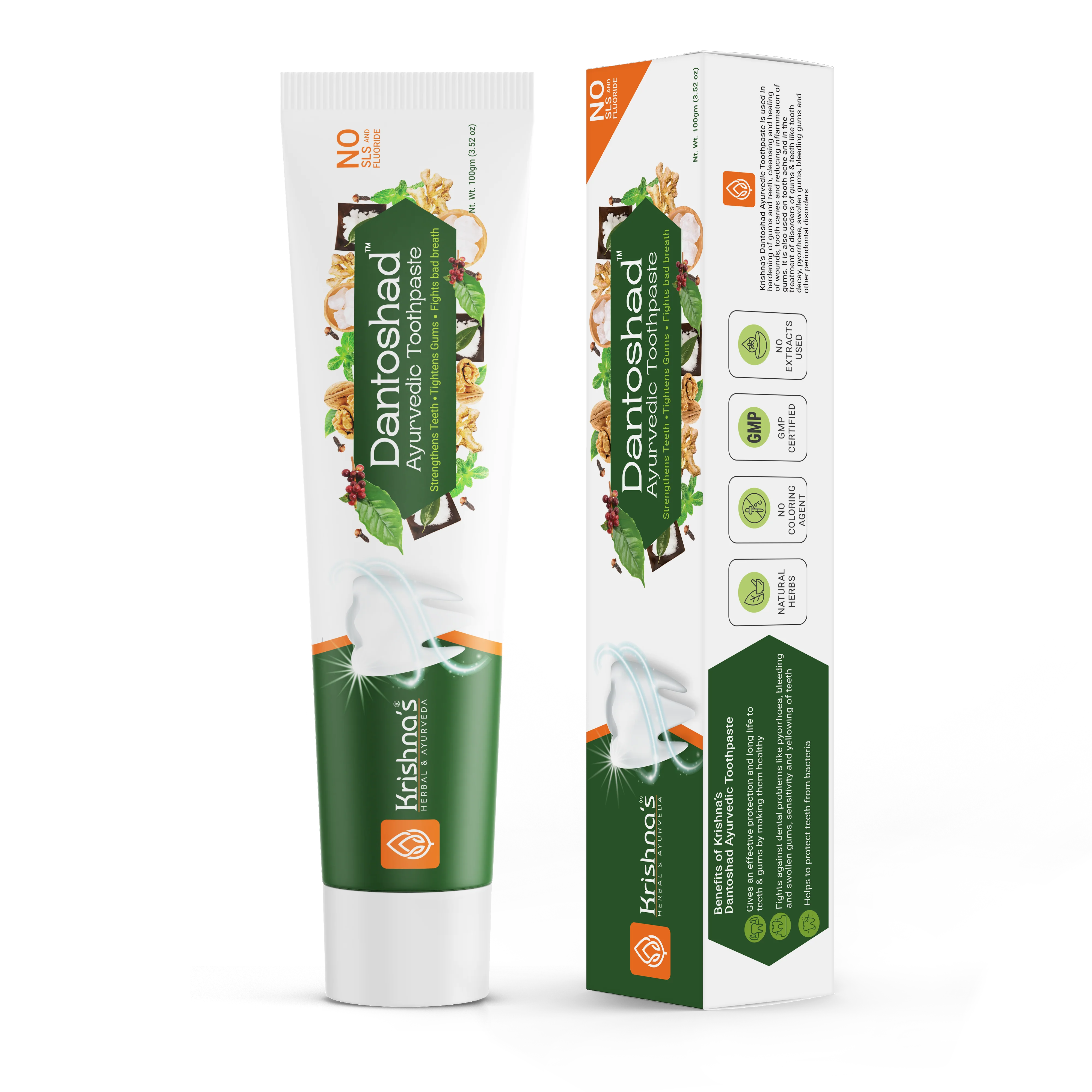 SLS Free Dantoshad Ayurvedic Toothpaste - Image 9