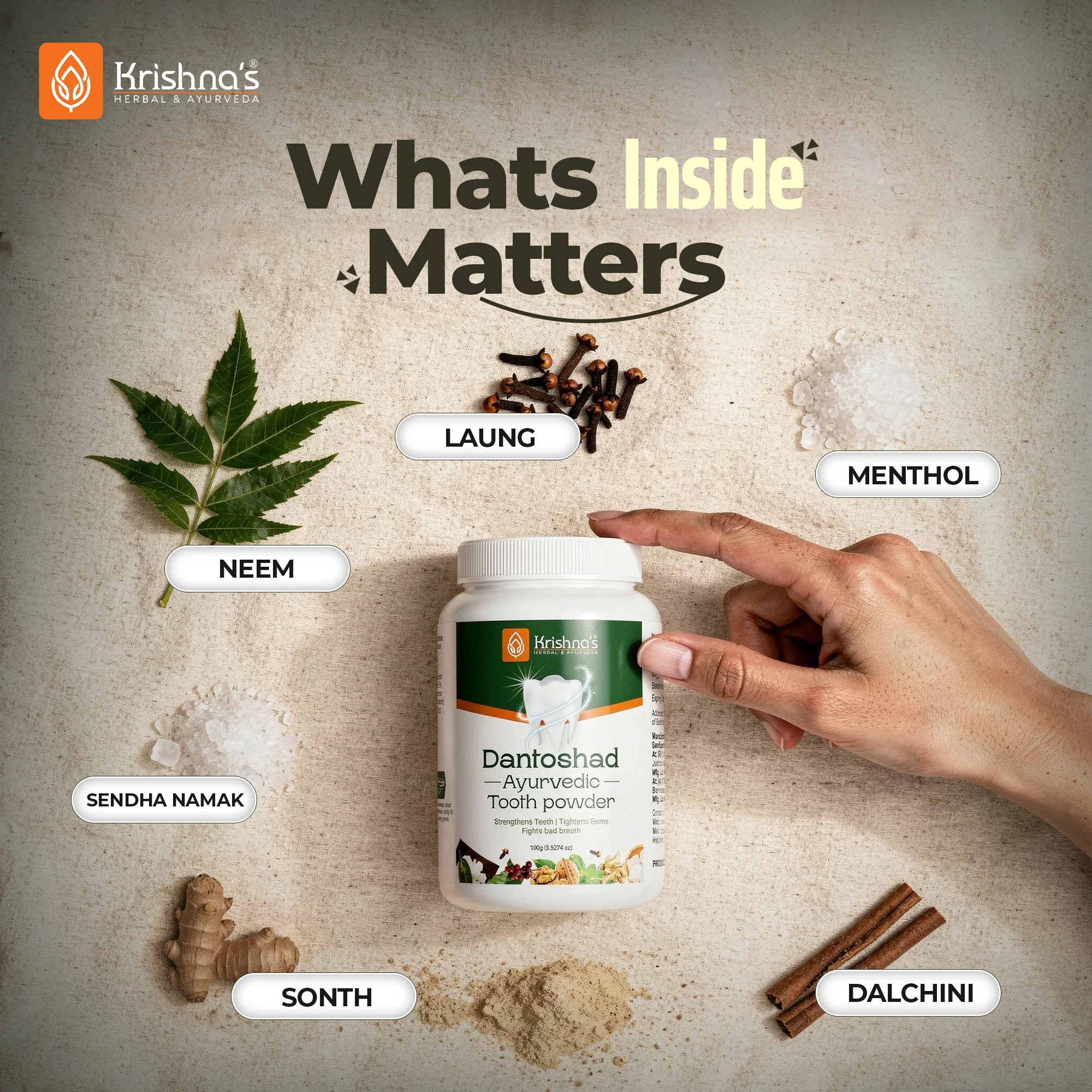 Dantoshad – Ayurvedic Tooth Powder - Image 4