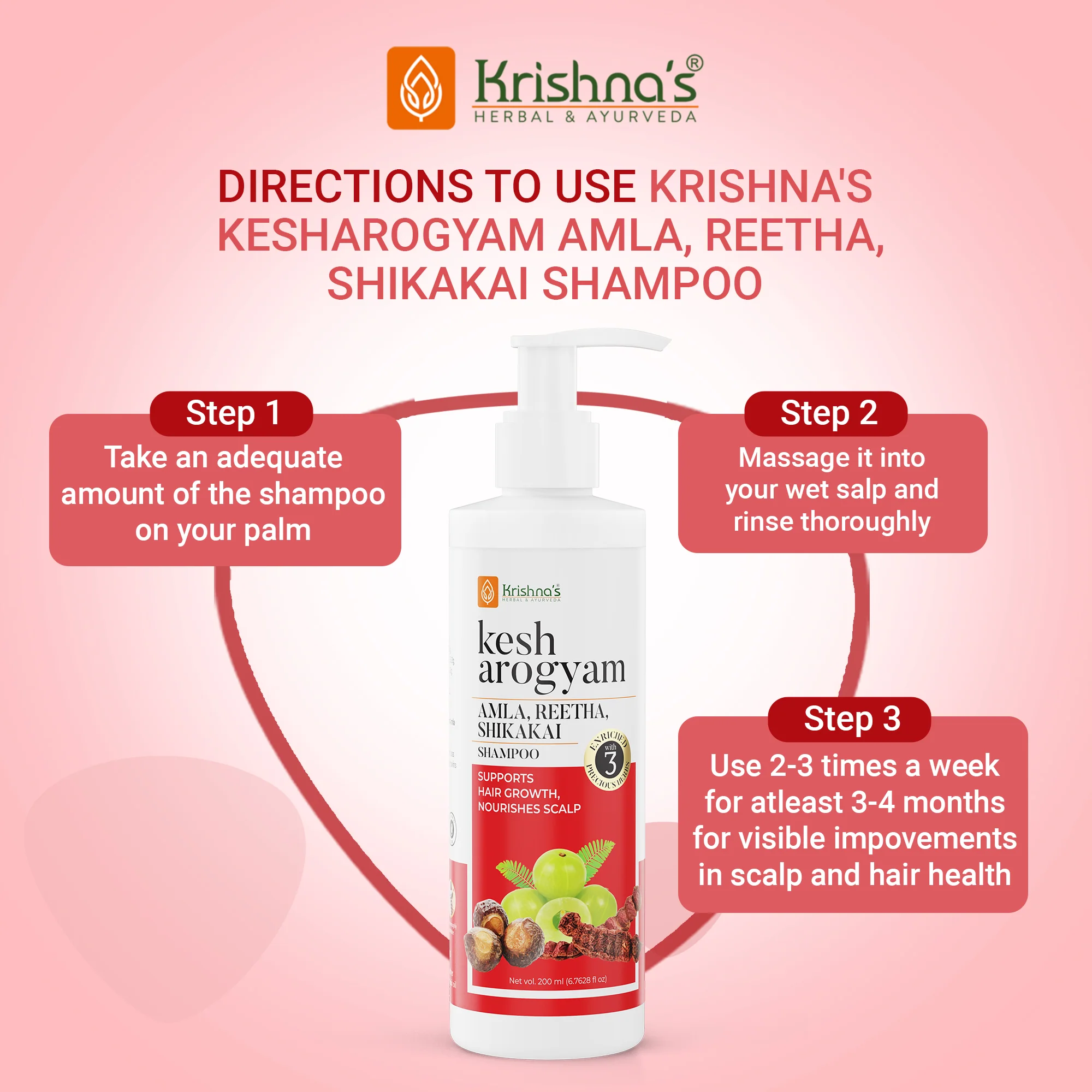 Kesharogyam Reetha Shikakai Amla Shampoo - Image 6