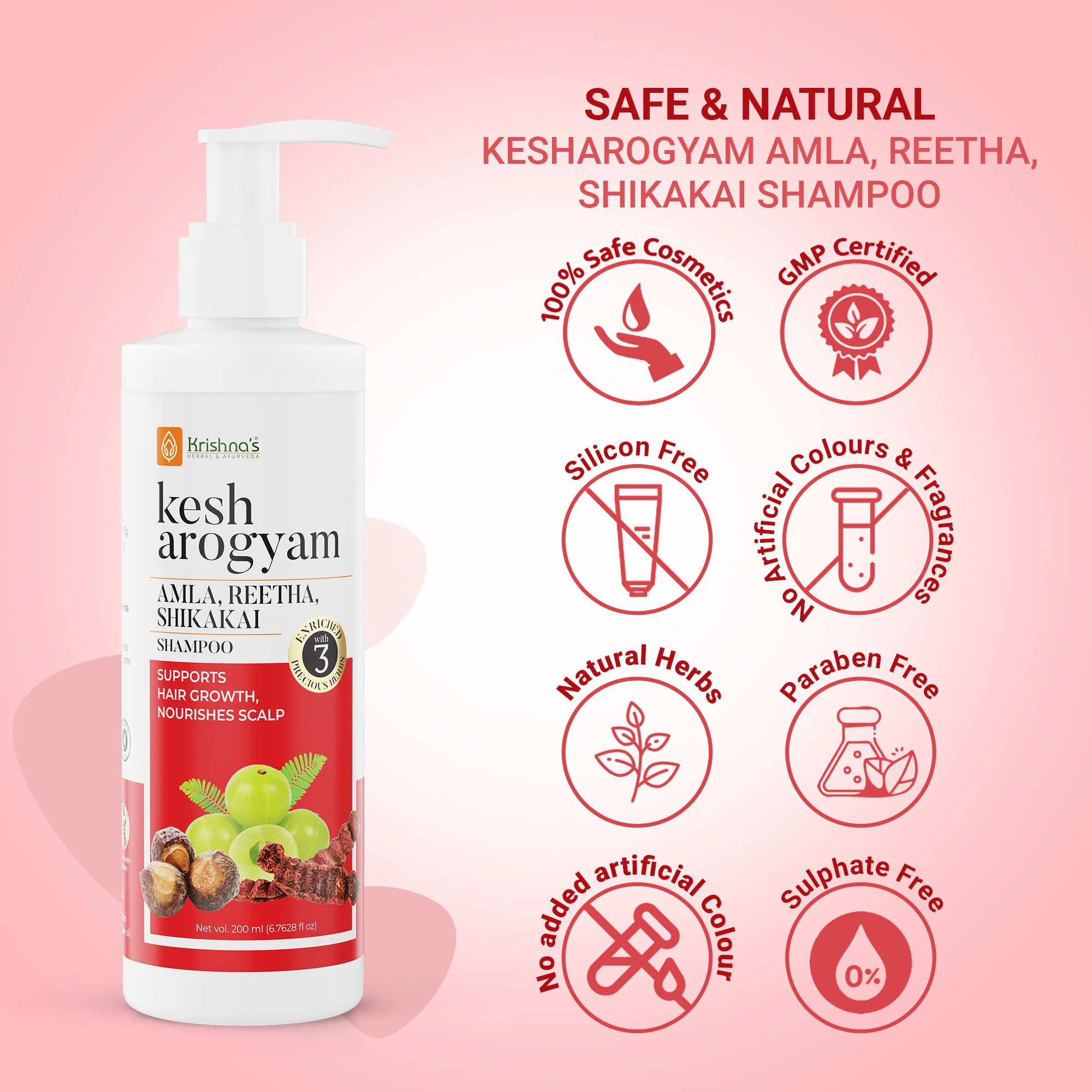 Kesharogyam Reetha Shikakai Amla Shampoo - Image 7