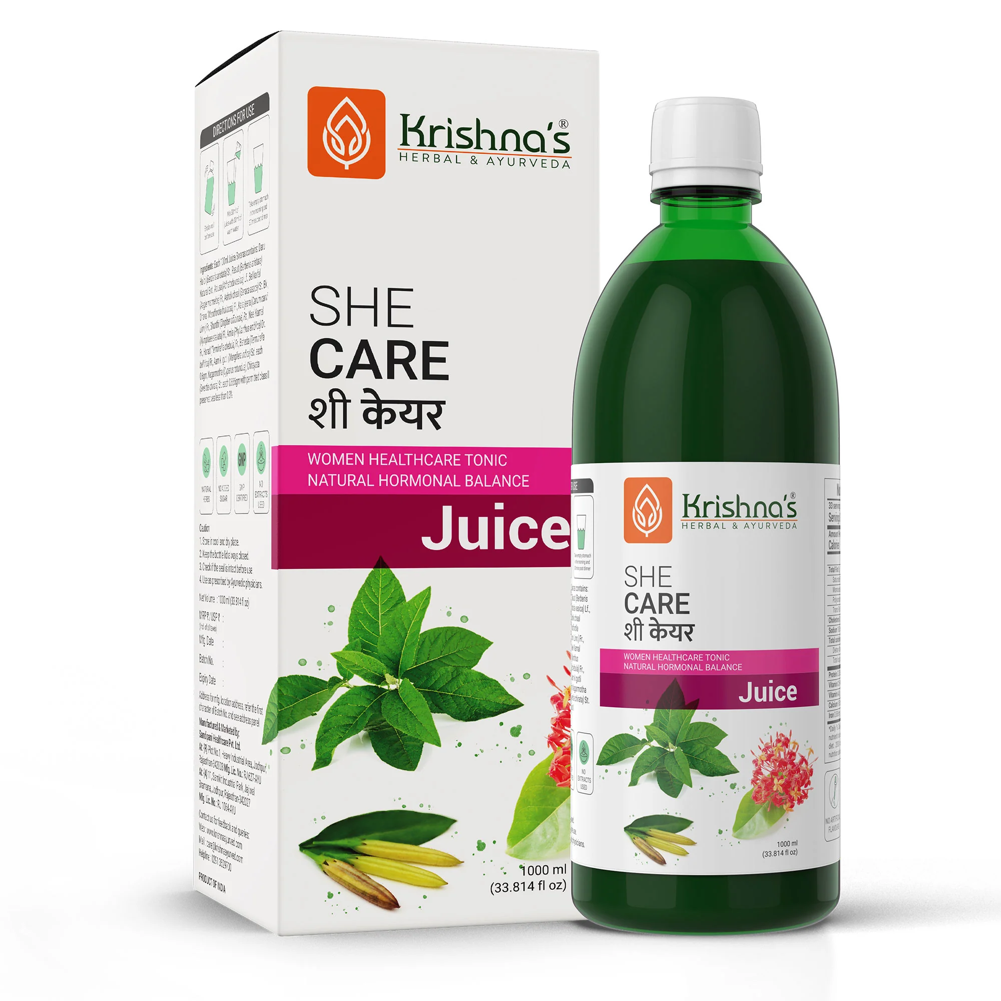 She Care Juice 1000ml | Neem Face Wash 100ml - Image 6